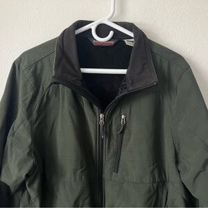 Double Diamond Jacket Men’s Large Softshell Fleece Lined Full Zip Outdoor Coat